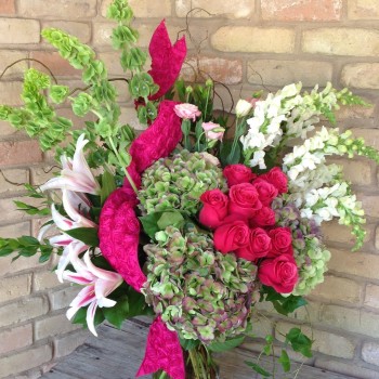 Fabulous Rose and Hydrangea Vase